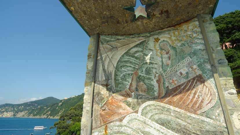 tradizione Stella Maris Il volto marinaro della devozione per la Beata Vergine Maria di Benedetto Mortola Le costruzioni a Punta Chiappa. Foto A. Girani e B.