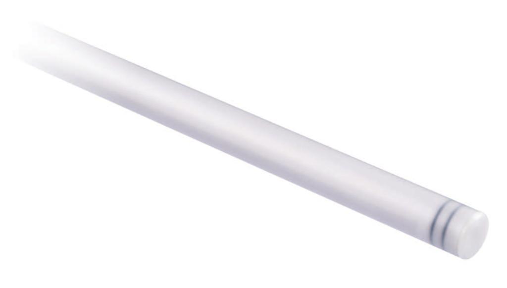 policarbonato/ polycarbonate Sistema lineare a LED RGB modulare per esterni. LED 24V DC ad alta emissione (26W/m) e un diffusore in policarbonato opale dal diametro di 2cm. standard di 103 e 203cm.