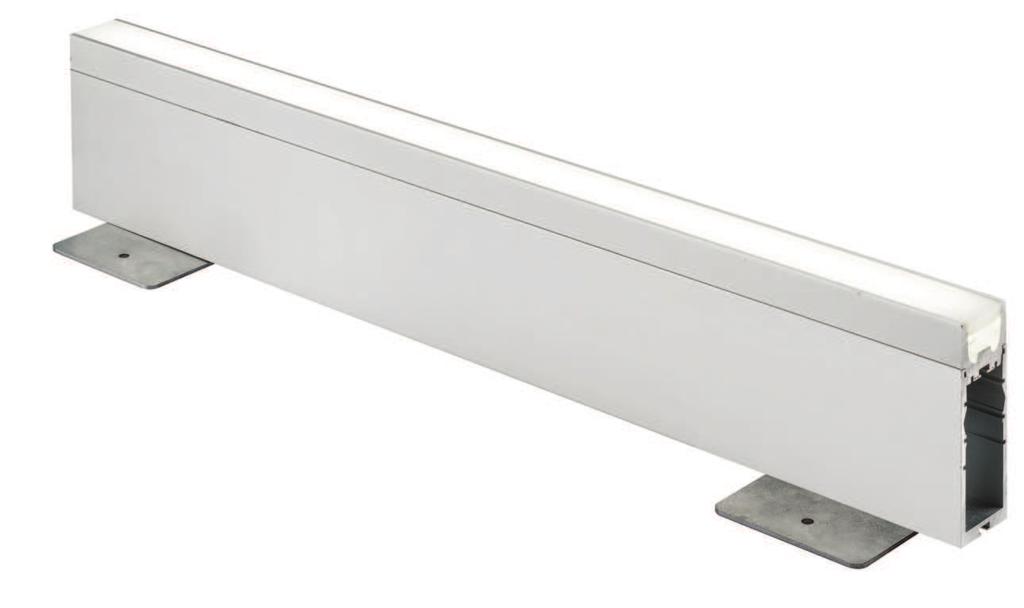 walkline aluminium Sistema di illuminazione a LED per esterni calpestabile. - in resina opale. Walkline viene proposto nelle lunghezze standard di 50, 100, 150 e 200cm.