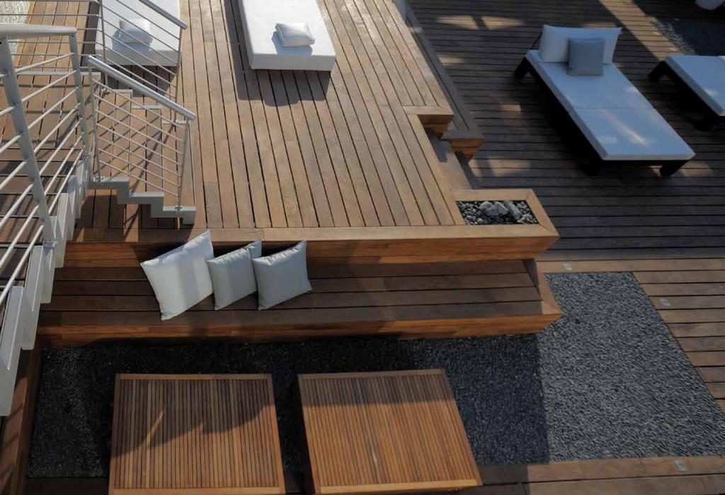 stabilimenti termali, saune e palestre. Deck finds the perfect location outside private homes and public areas.