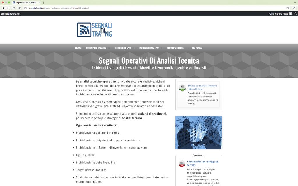 COME SCARICARE I SEGNALI DI ANALISI TECNICA clicca sul link Scarica qui le Analisi Tecniche della