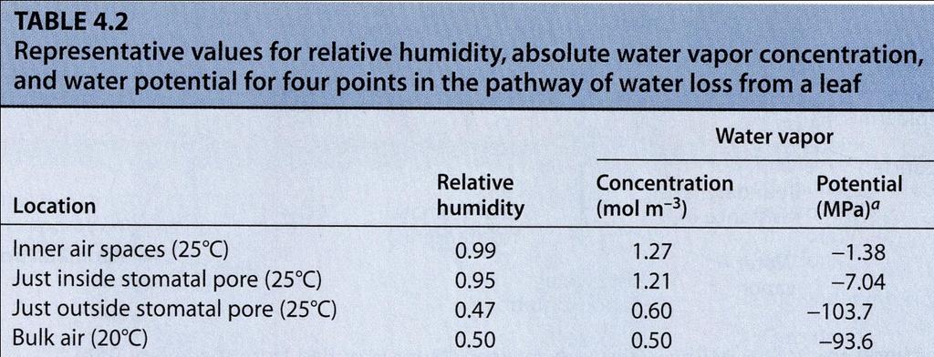 ) 0 < RH < 1 RH è la concentrazione del vapor d acqua dell aria espresso come la concentrazione di