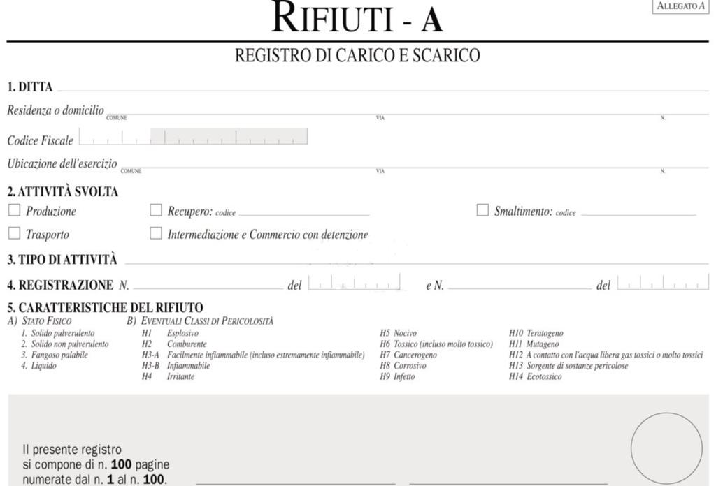 Scarico qualora si intenda registrare la consegna del rifiuto al trasportatore. Inserire la data dell operazione di Carico o di Scarico. Fig.