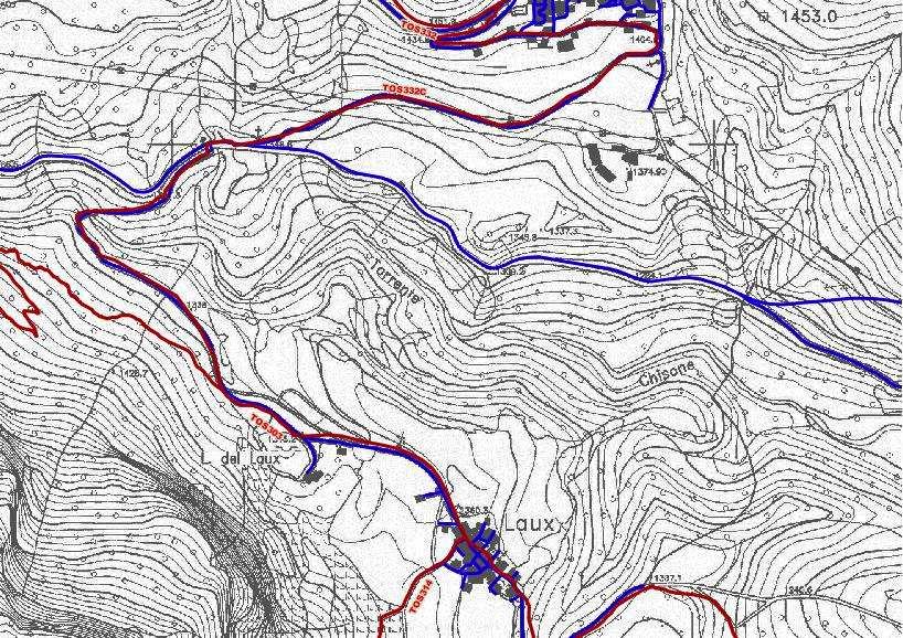 2.2. Riporto su elementi del grafo stradale della BDTRE Nel caso in cui il percorso oggetto del rilievo segua elementi della rete viaria riportati sulla BDTRE (base dati geografica di riferimento