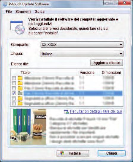 Aggiornamento di P-touch Editor (tutti i modelli)/aggiornamento del firmware (solo TD-2020/2120N/2130N) b Fare clic sull'icona [Aggiornamento software computer].