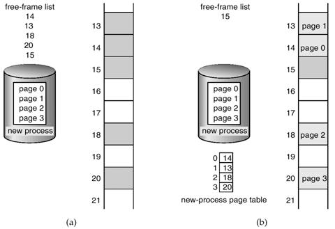 Esempio di paginazione Ogni pagina è composta da 4 byte e la memoria è