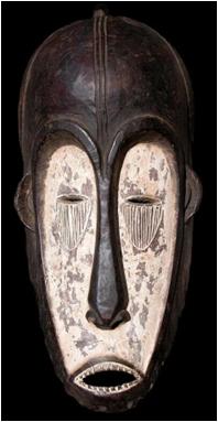 Maschera africana del Gabon Karl Schmidt Rottluff, Ragazza