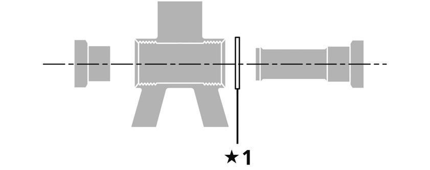INSTALLAZIONE (CORONA) Specifiche paracorona (tipo a fascetta) Specifiche paracatena (tipo a supporto) 68 mm 68 mm 73 mm 73 mm 1 Distanziatore 2,5 mm 2 Distanziale