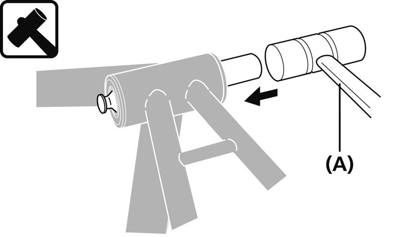 INSTALLAZIONE (MOVIMENTO CENTRALE PRESS-FIT) 2. Come mostrato nell'illustrazione, tenere premuto il flap con le dita e spingere dal lato opposto.