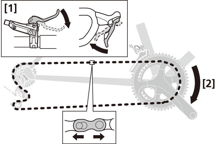 Controllare che entrambe le maglie QUICK-LINK siano inserite saldamente, come mostrato nell'illustrazione.