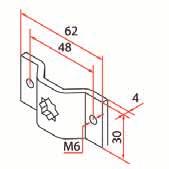 SuPPoRto SeRIe Ø45 StaFFa omega PeR QuaDRo 10