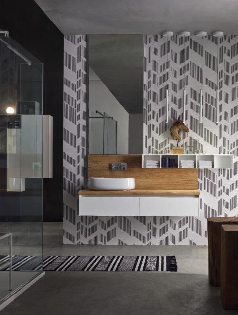 arcom bathroom escape collection 2016 Le superfici materiche accarezzano il design e invitano alla libertà.