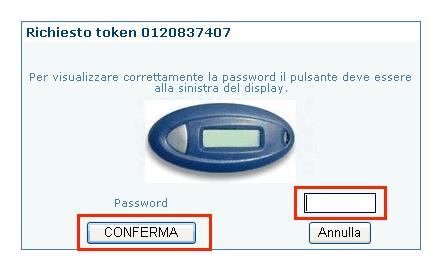 Inserire la password dispositiva generata dal Token; Selezionare la funzione "Storico" per visualizzare lo stato della disposizione; Nello "Storico" la disposizione può assumere 3 stati: Inserito: