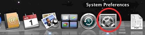 Selezionare Preferenze di sistema dal dock. 2.
