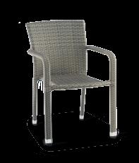 Stackable chair aluminium frame covering in polyethylene thickness mm 1,5. 88 58 48 Kg 4,5 1,00 Col.