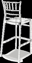 Stackable barstool, frame in resin and fiber glass.