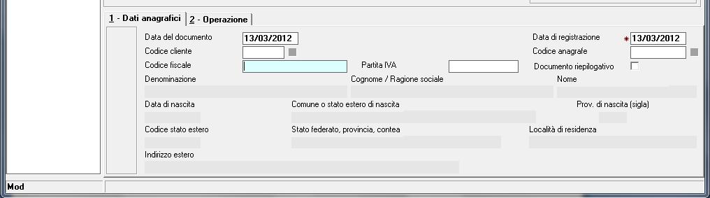 11 I dati anagrafici possono essere desunti automaticamente: Dall archivio clienti/fornitori della ditta; Dall archivio anagrafe generale, lasciando vuoto il campo del cliente/fornitore e