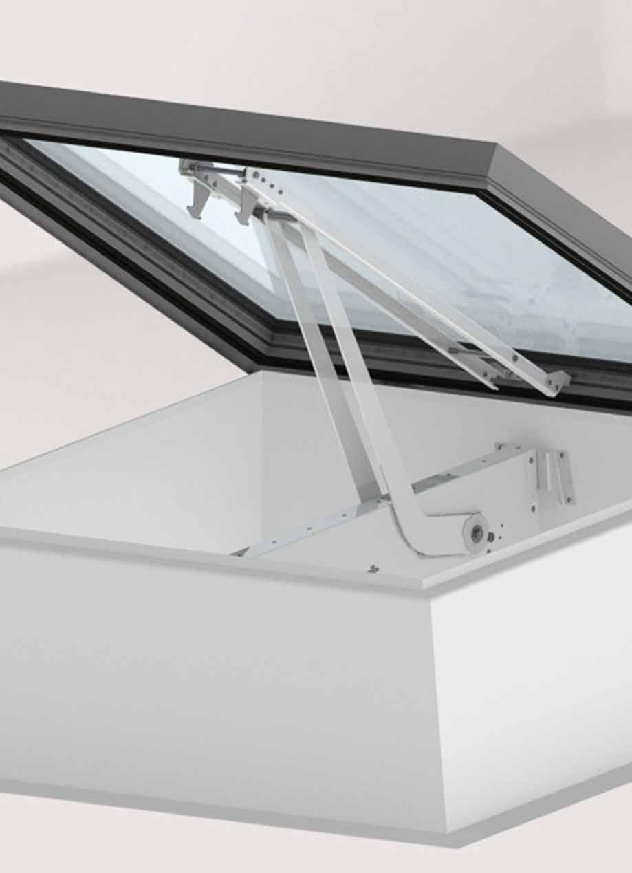 LAMILUX CI-SYSTEM EFC SMOKE-LIFT, SERIE FE TELAIO IN ALLUMINIO CON VETRO NB: I meccanismi di movimentazione dell evacuatore sono