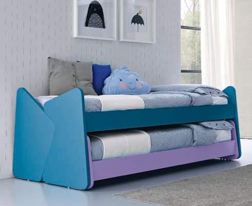 LETTO MUVI TWIST MUVI TWIST BED Due posti letto e due colori che giocano fra di loro, proprio come due fratellini o due amici.