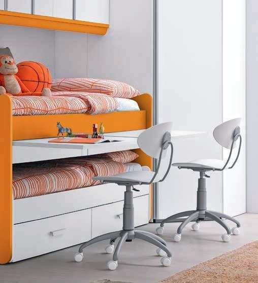 Large storage capacity and best use of space, in this solution whereby a comfortable and large