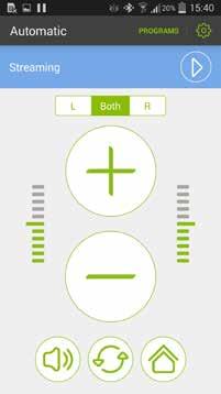 11. Interruzione e ripresa dello streaming Per mettere in pausa e riprendere lo streaming (musica, TV) da una sorgente audio connessa allo streamer Phonak. A.