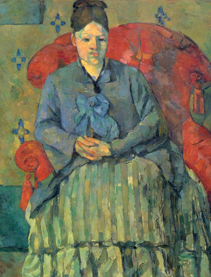 Hortense Fiquet, 1877 Cezanne cerca di sintetizzare nella sua pittura anche i fenomeni della interpretazione razionale che portano a riconoscere le forme e lo spazio.