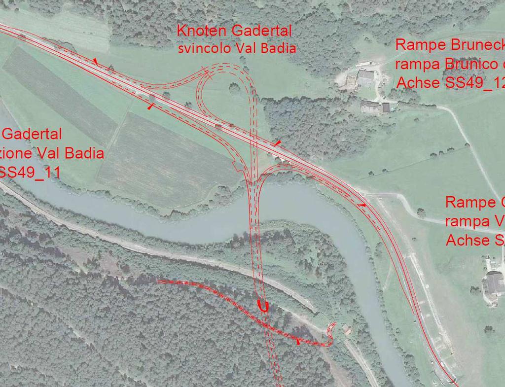 Appalto 2 lotto Accesso alla Val Badia dalla Pusteria rettifica strada esistente sulla SS49 della curva del Kniepass fino alla galleria Castel Badia Nuovo accesso alla