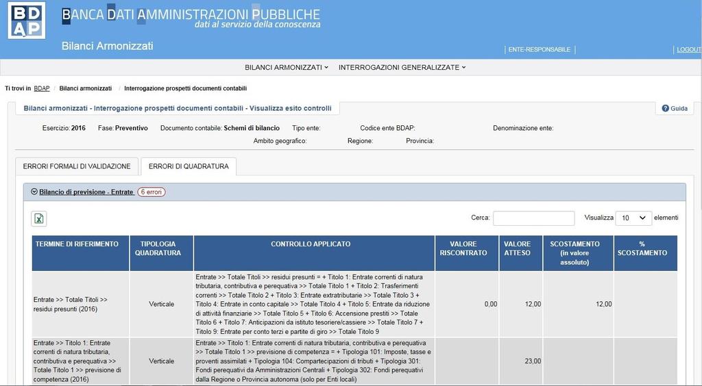 Fig. 21 Bilanci Armonizzati-Interrogazione Prospetti