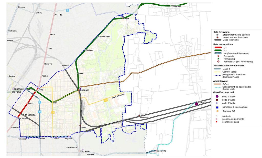 25 Infrastrutture di Trasporto Pubblico Zona 3 Linea B Certosa FS Gobba Linea L/M percorso dell