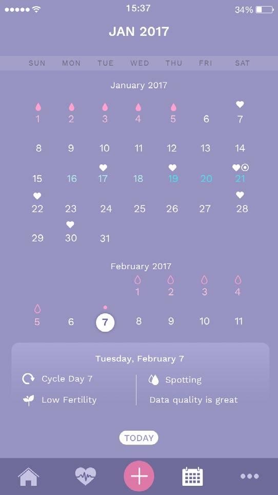 Utilizzo della app 10 Calendario La vista Calendario offre una panoramica estesa degli eventi registrati o previsti