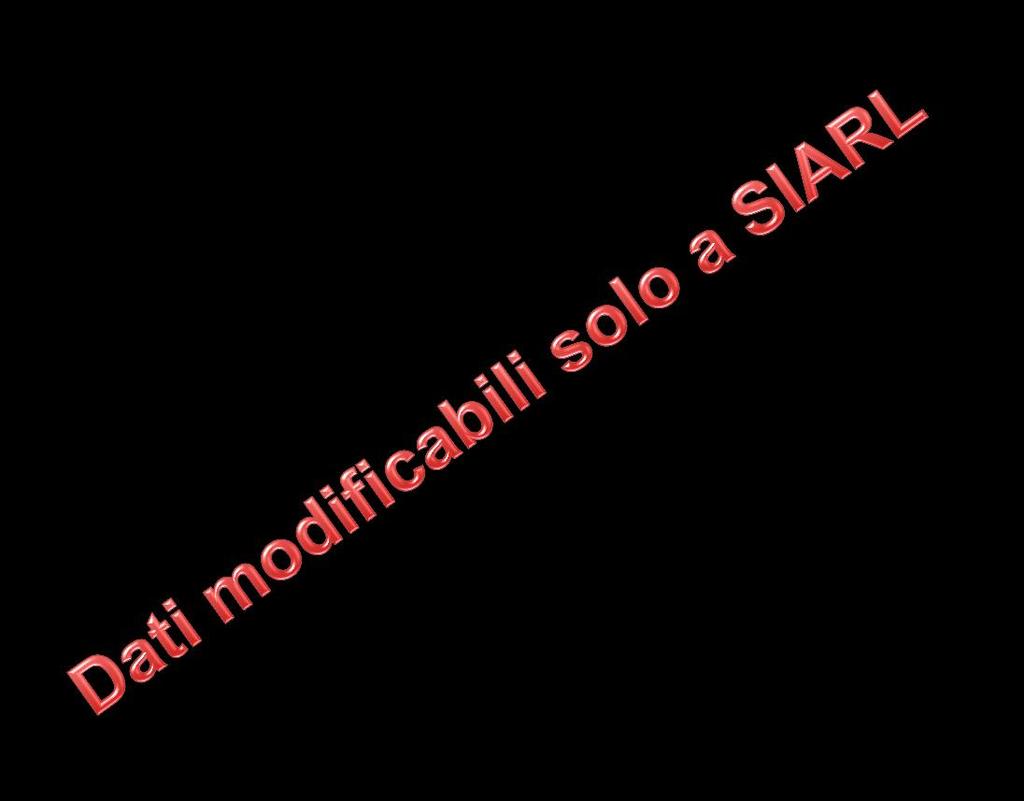 Nel caso si riscontrino differenze o modifiche da effettuare su questi dati ti ricordiamo che gli stessi si possono modificare solo