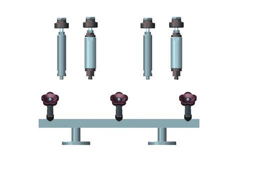 Manifold per pressione, modello CPK-PM Il manifold per pressione CPK-PM consente la regolazione e la taratura di un'ampia gamma di strumenti di misura della pressione con fluidi gassosi.