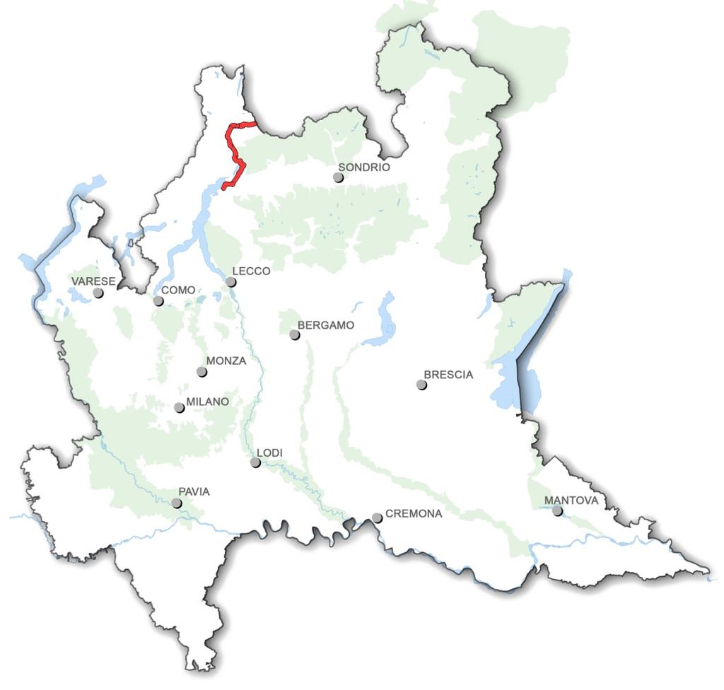 Percorso Ciclabile di Interesse Regionale 11 Val Chiavenna Lunghezza: 41 Km 11 11 Territori provinciali attraversati: Sondrio Como Collegamenti con: la Svizzera in Comune di Villa di Chiavenna altri