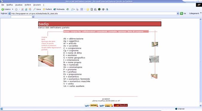 Consultare il LIP online Sito BADIP (banca dati dell'italiano parlato) http://languageserver.unigraz.at/badip/badip/20_corpuslip.