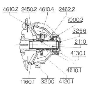 esecuzione RP tenuta baderna con camera di raffreddamento RP execution packing cooling chamber esecuzione OT tenuta meccanica OT execution mechanical seal POS. DESCRIZIONE 10.