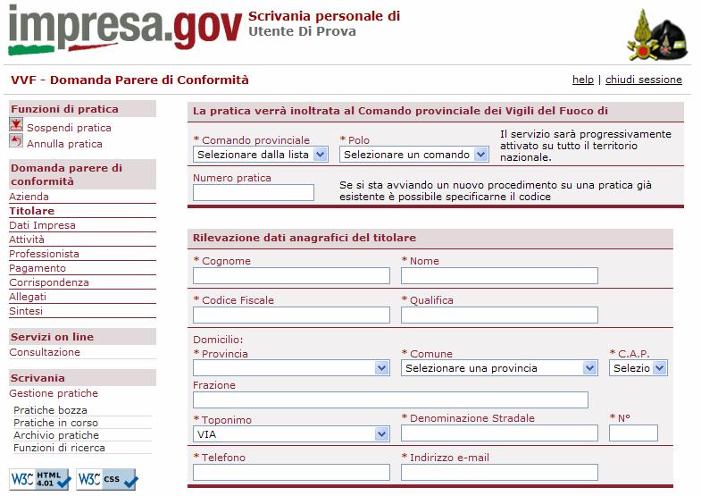 I SERVIZI SUL PORTALE IMPRESA.GOV.