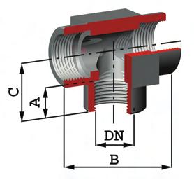 VRG 111 90 Elbow Materials: AISI 304-316 Dimensions A B C 1/8 11 40 20 1/4 11 40 20 3/8 14 45 23 1/2 14 60