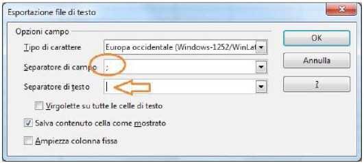 nome il tipo Testo CSV (.csv) (*csv) 3. Quindi salvare con Salva 4.