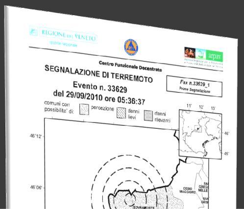 ALLERTAMENTO REGIONALE IN CASO DI SISMA Ad ogni