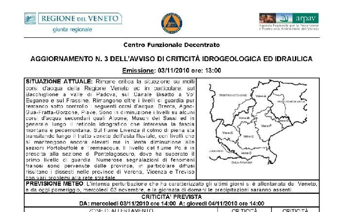 RISCHIO IDROGEOLOGICO E IDRAULICO ATTUALE AVVISO DI