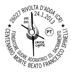 15 RICHIEDENTE: Basilica di San Sebastiano SEDE DEL SERVIZIO: spazio allestito in Piazza Leonardo Vigo 95024 Acireale (CT) DATA: 20/01/2013 ORARIO: 9.40-17.