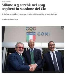 Esercizio A Milano le Olimpiadi 2028 Se con la candidatura per il 2024 vince Los Angeles, ci penseremo e ci penseremo anche in fretta a candidarci per il