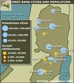 CISGIORDANIA Vi vivono 2.3 milioni di palestinesi, insieme a circa 400.