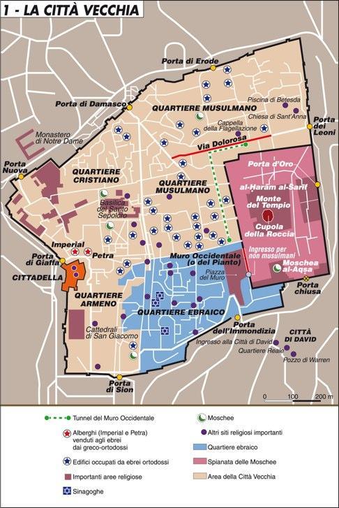 Gerusalemme Sacra per le tre religioni monoteiste: Vi fu eretto il Tempio di Gerusalemme (l'edificio sacro più importante per la religione ebraica); per i cristiani luogo in cui Gesù Cristo ha