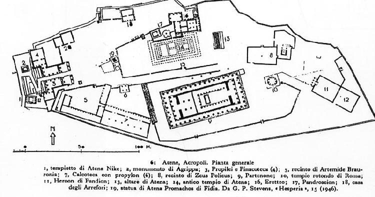 Atene, Acropoli, planimetria