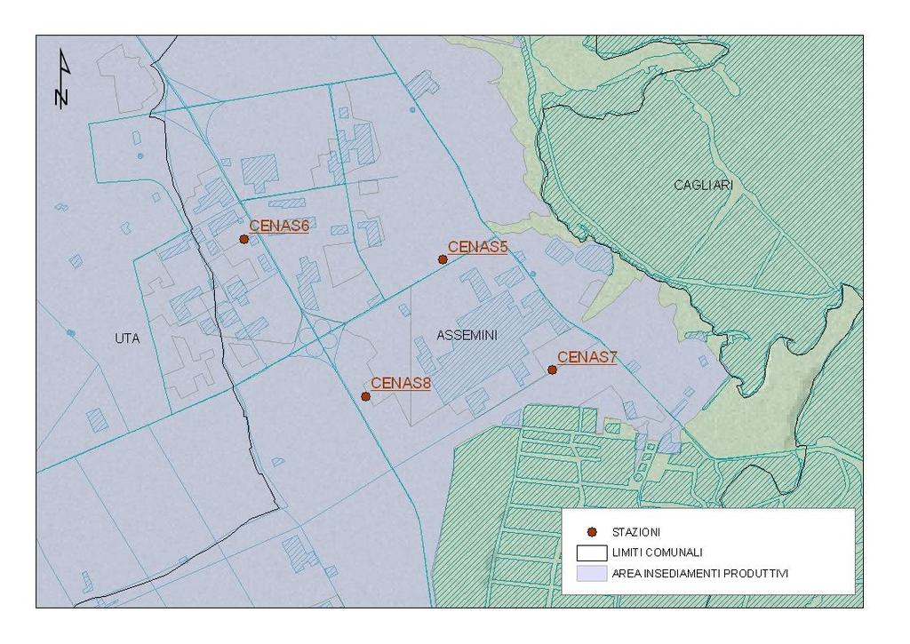 4. AREA DI ASSEMINI-MACCHIAREDDU L area industriale di Macchiareddu, nella Sardegna meridionale, rientrante nella Zona di Mantenimento, ospita una serie di insediamenti industriali di diversa natura