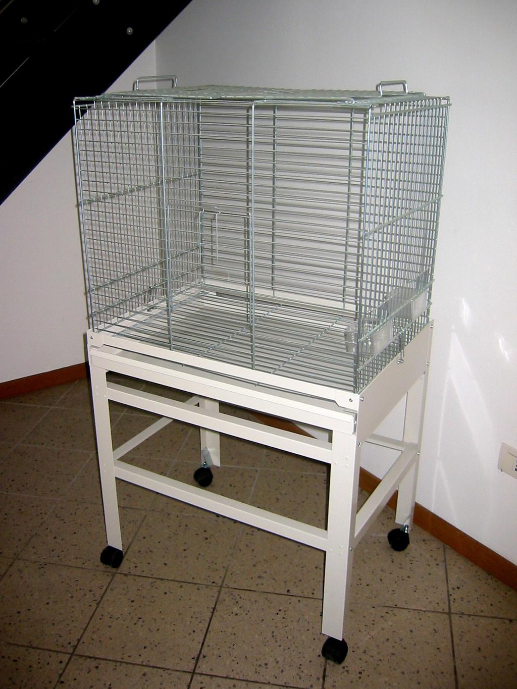 65x44x h73 CON CARRELLO h136,5 PAP0010225 PARROT CAGE WITH GALVANIZED CART mes.