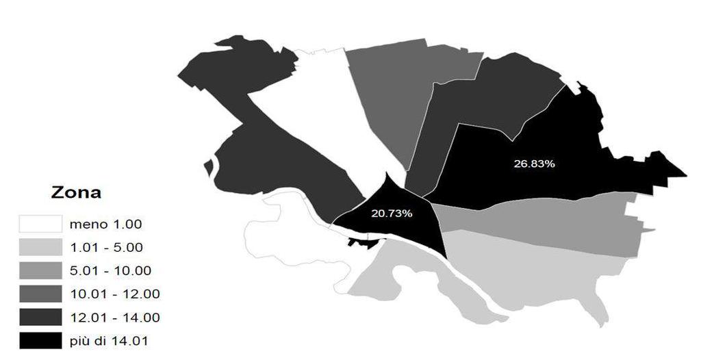 Grafico 14 Figura 4: Spostamento casa-lavoro (livello territoriale comunale) Fonte: