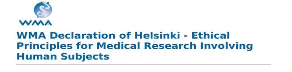 9. It is the duty of physicians who are involved in medical research to protect the life, health, dignity, integrity, right to self determination, privacy, and confidentiality of personal information