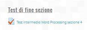 Come effettuare i test Per valutare la propria preparazione, gli utenti possono effettuare dei test di autovalutazione, sia dopo ogni sezione, sia al